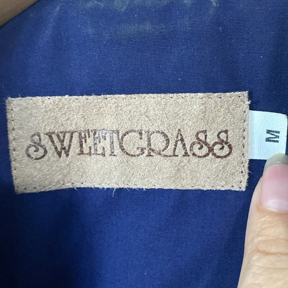 Vintage Sweetgrass 90s Tribal Concho Open Vest Boho Cowgirl Tapestry - Picture 10 of 11